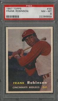 1957 Topps #35 Frank Robinson Rookie Card – PSA NM-MT 8